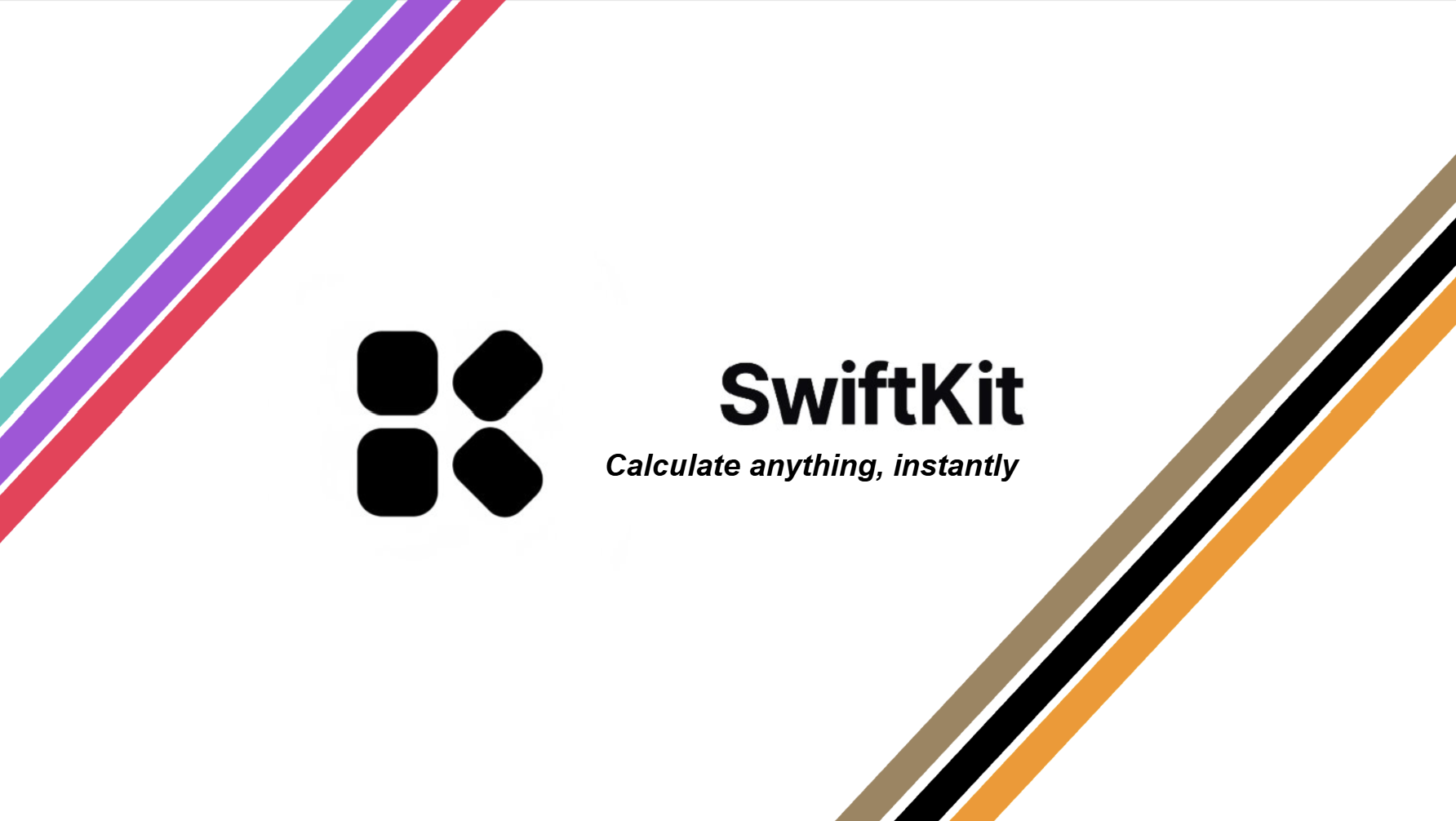 Logo et identité visuelle de SwiftKit, application de calcul